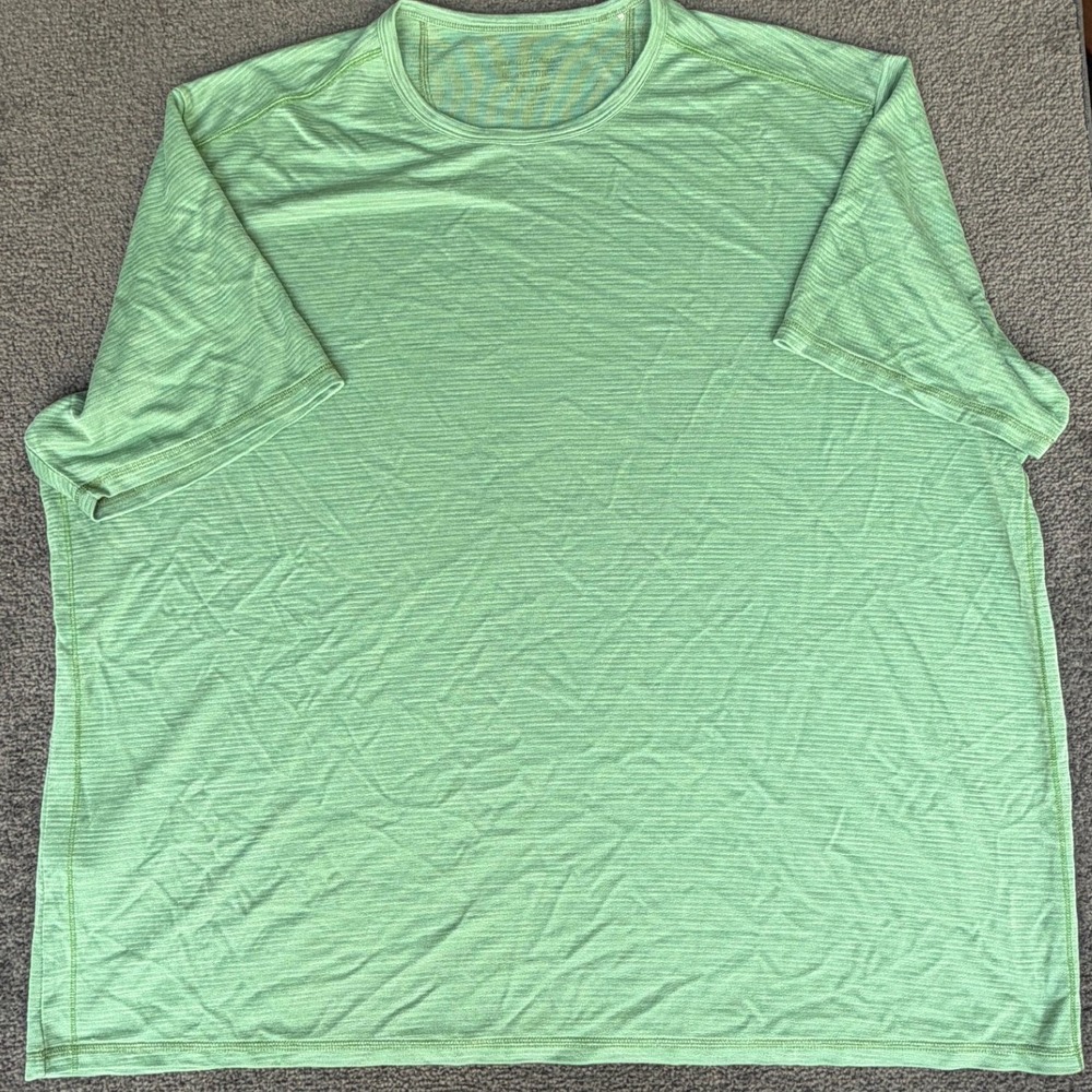 Tommy‎ Bahama IslandZone Mens 3XL Lime Green Short Sleeve T-Shirt Coolmax 3535